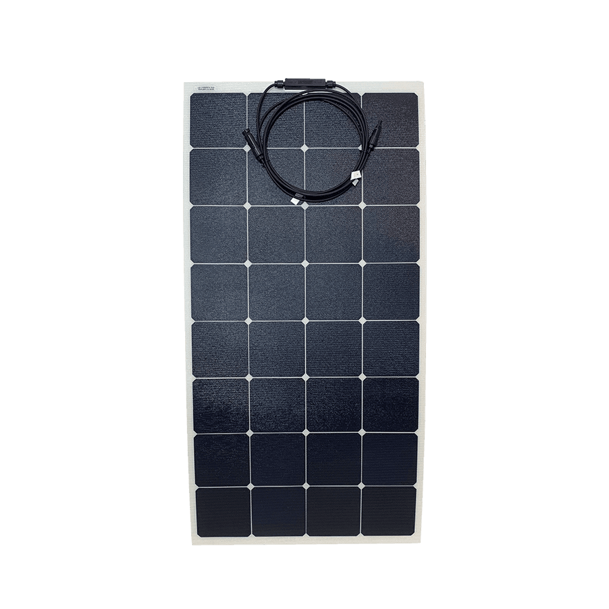 100W ETFE Flexible Lightweight Sunpower Solar Panel 2 Meter PV Connections